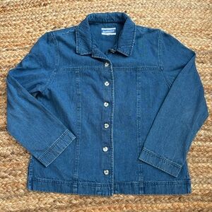 Vintage Pendleton Denim Blue Women's Jacket Medium Petite